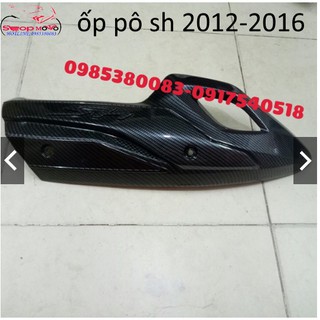 Ốp Pô sơn carbon cho SH 2012-2019