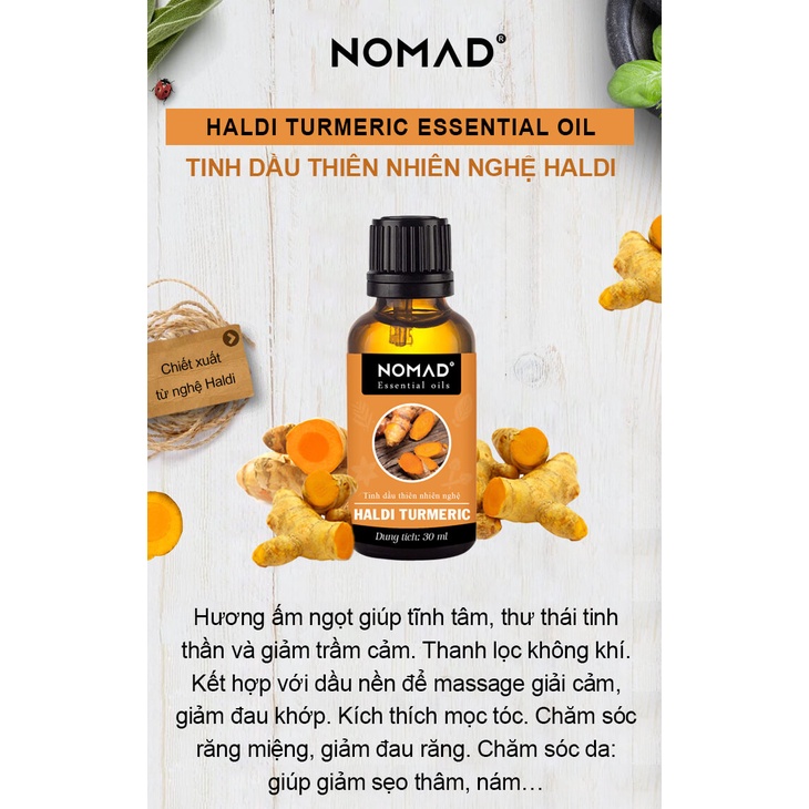 Tinh Dầu Thiên Nhiên Ấn Độ Nomad Essential Oil Blend - Tinh Dầu Xông Phòng, Thư Giản, Đuổi Côn Trùng