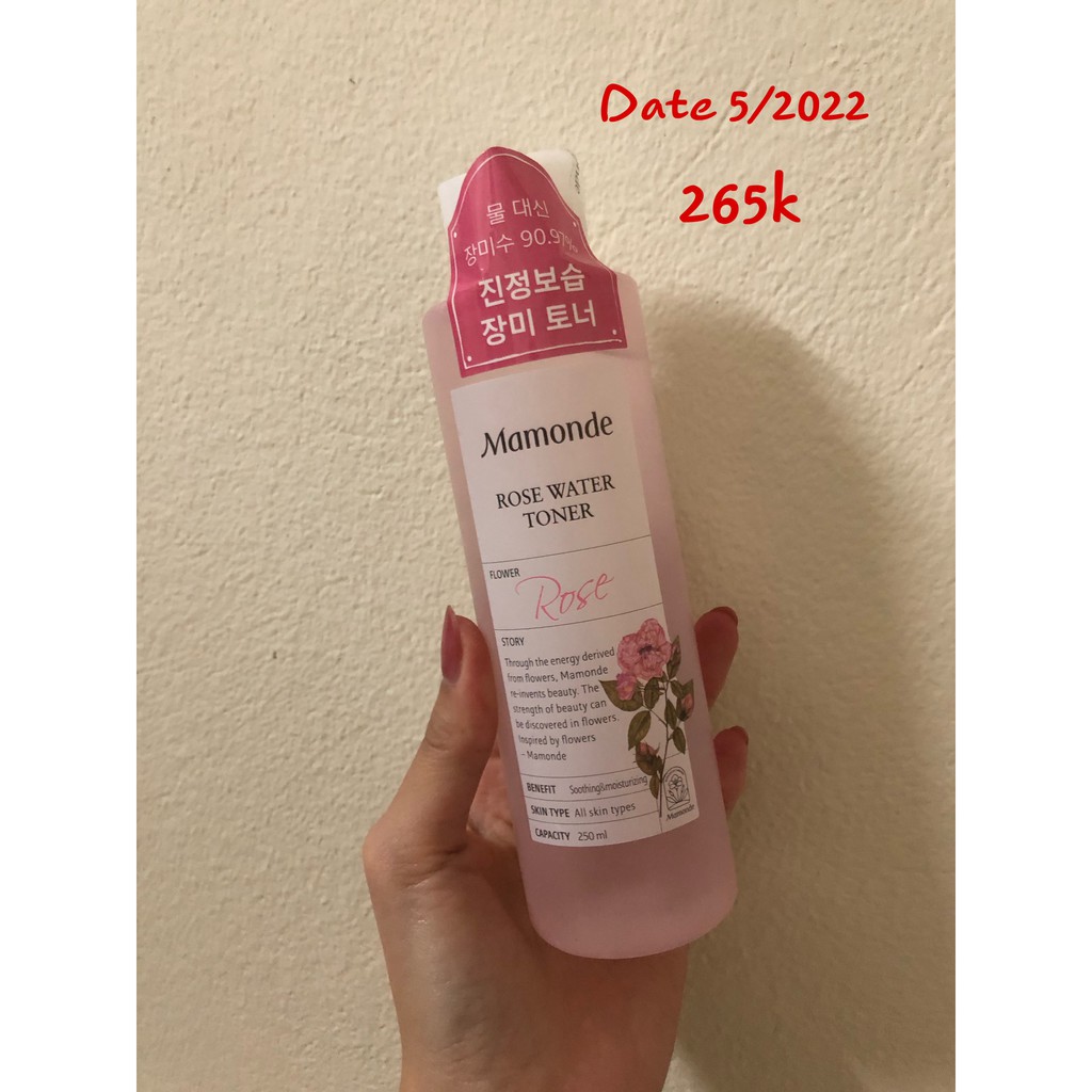 Nước hoa hồng Rose Water Toner Mamonde 250ml