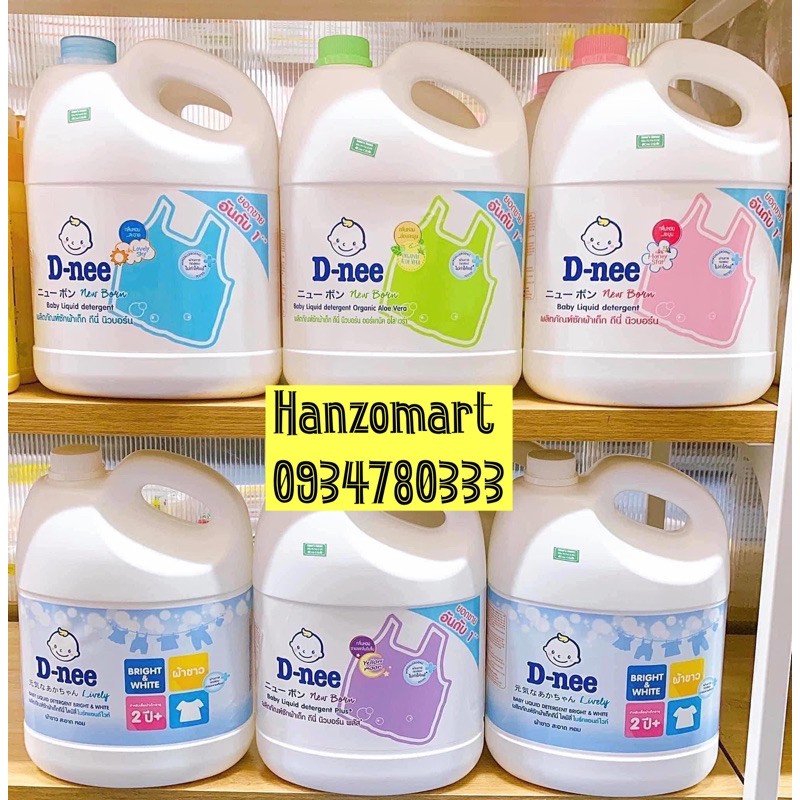 Nước giặt Dnee can 3000ml ( 5 màu, date mới)