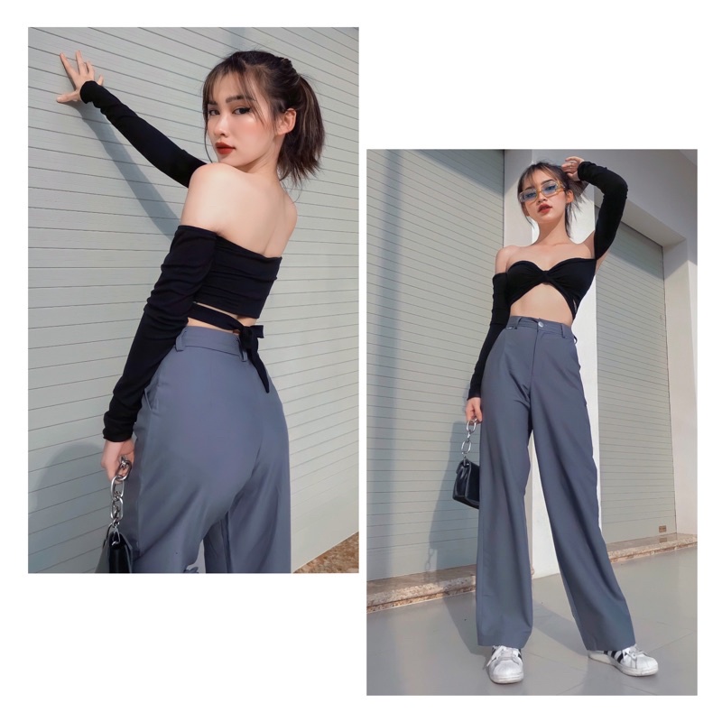 GILLBABY | Quần ống rộng tôn dáng kéo chân chất cotton (Ashy Pants)