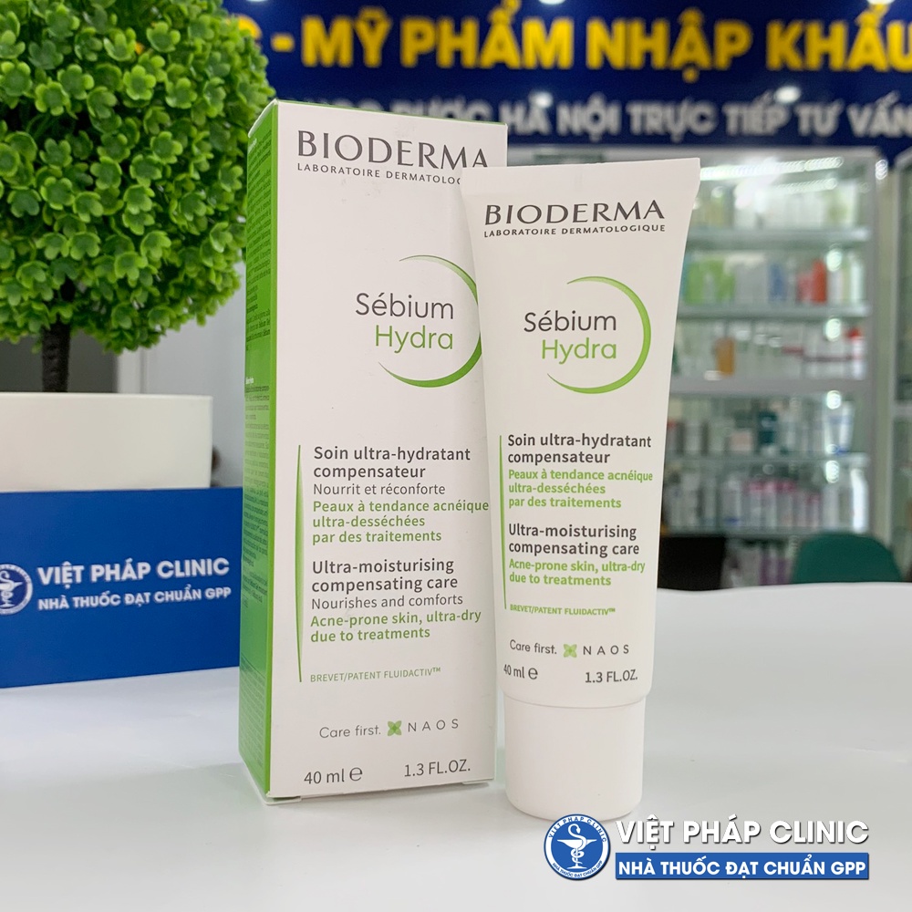 Kem Dưỡng Ẩm Cho Da Dầu, Mụn BIODERMA SEBIUM HYDRA 40ml