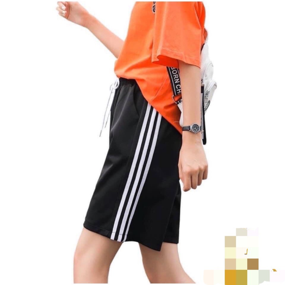 Quần 🦋 đùi kẻ sọc nam và nữ dáng suông ống rộng chất vải cotton lên form đẹp mix kèm áo thun khoác hay sơ mi áo kiểu | BigBuy360 - bigbuy360.vn