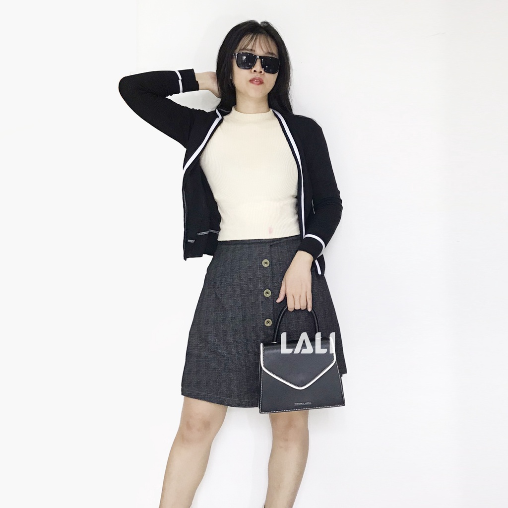 Áo khoác cardigan thun gân kẻ sọc tôn dáng | BigBuy360 - bigbuy360.vn