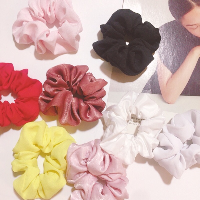 Cột tóc vải scrunchies voan nhiều màu ( giá cực rẻ )