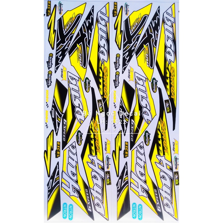 Tem hayabusa cho xe satria  👉chế tem theo yêu cầu giá rẻ😍