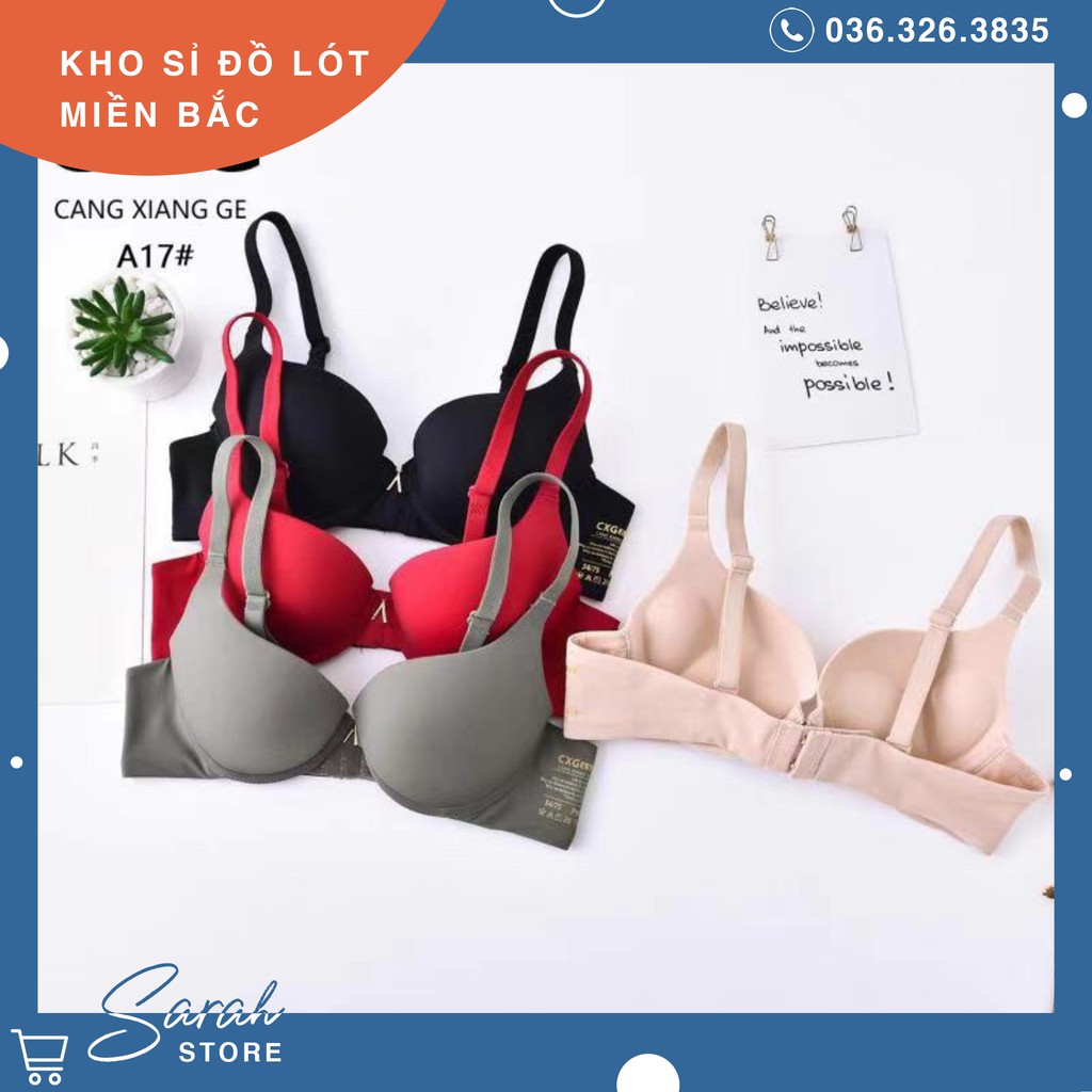 [Mã FAMARAL1 giảm 10K đơn 50K] Áo Lót Nữ CXG A17 Siêu Đẩy Ngực, Mút Kép Trơn Có Gọng Nâng 4cm | BigBuy360 - bigbuy360.vn