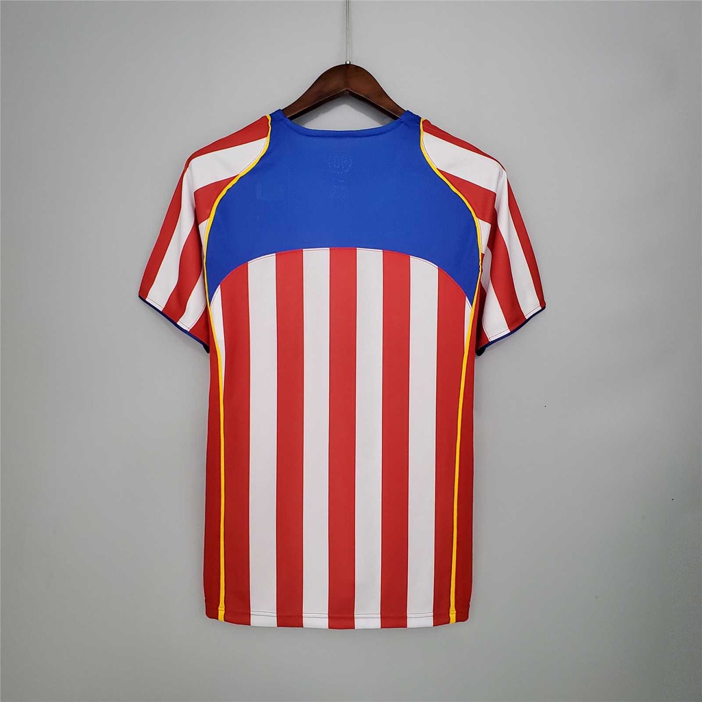 Áo Thun Họa Tiết Câu Lạc Bộ Bóng Đá Atletico Madrid Phong Cách Retro Cho Nam 2004-2005