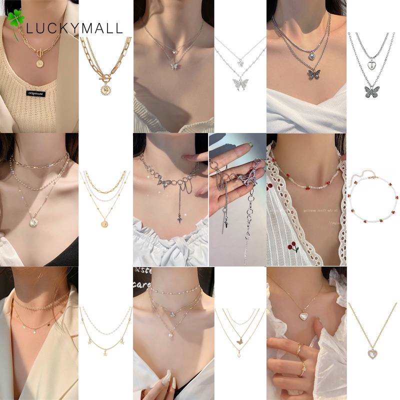 Vòng cổ bạc mặt hình bướm thời trang cho nữ