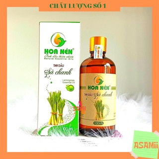 Tinh dầu sả chanh nguyên chất đuổi muỗi, xông phòng, xông mặt 50ml Hoa Nén