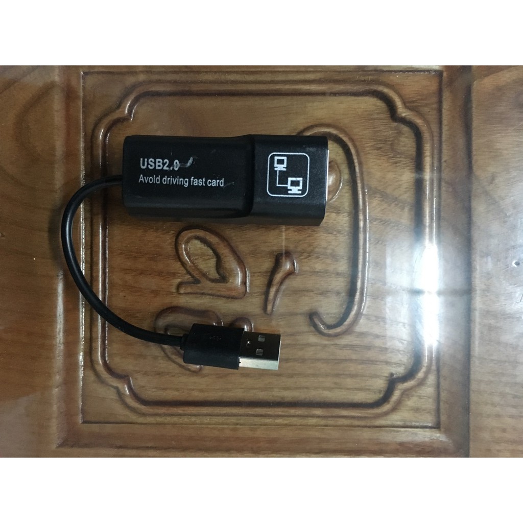 USB LAN 2.0/ USB 2.0 Ethernet Adapter 10/100/1000Mbps (mầu đen)