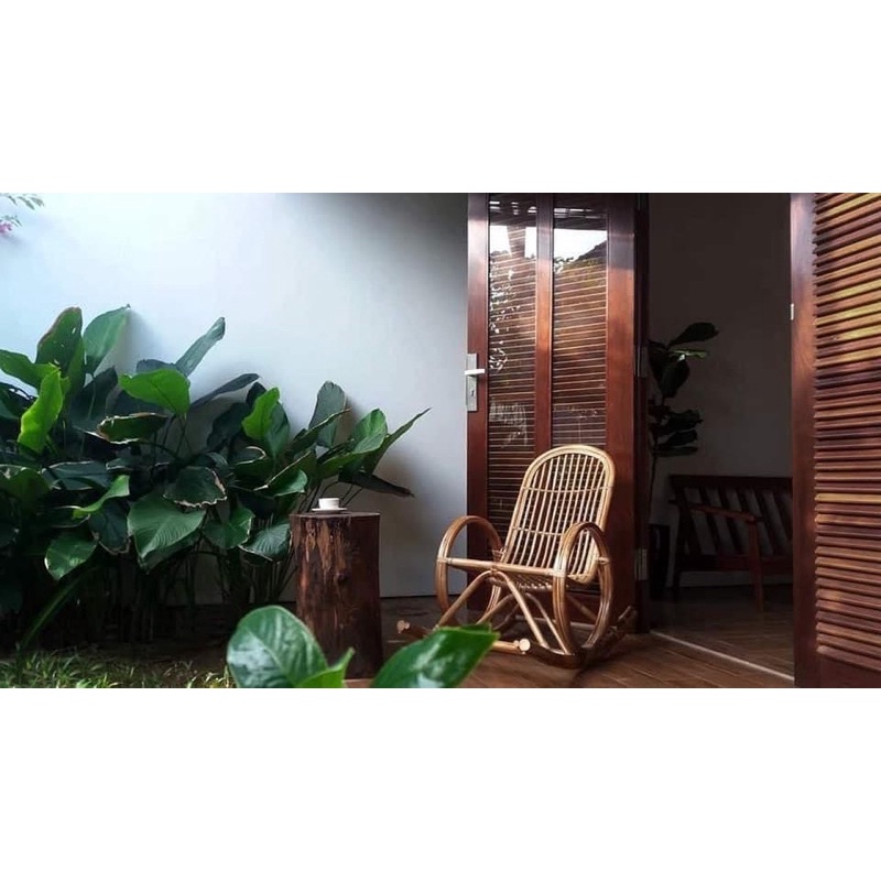 Ghế mây bập bênh, ghế mây thư giãn, đọc sách, nghỉ ngơi