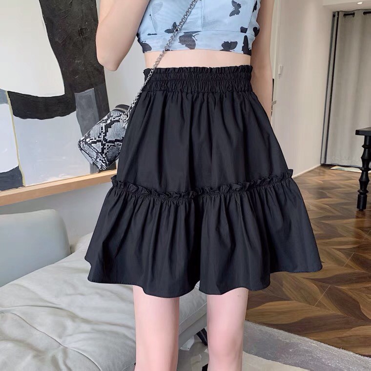 Chân váy nữ 2 tầng xòe ngắn nhún bèo | BigBuy360 - bigbuy360.vn