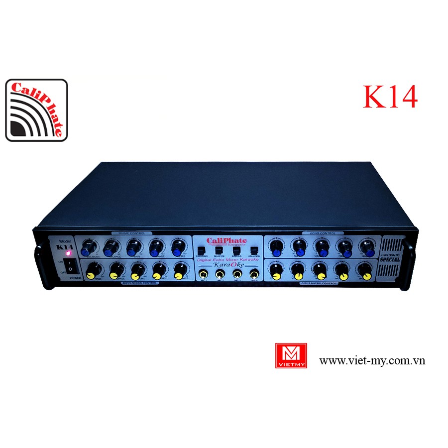 Đầu vang karaoke CaliPhate K14 - Karaoke 2 hàng nút, 4 Mic (1 cái)