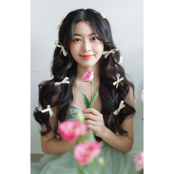 Set Dây Ruy Băng Buộc Tóc Tiệm Thêu Việt Phong Cách Lọ Lem