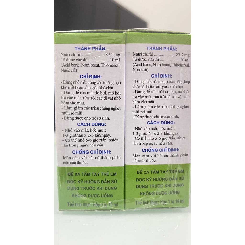 Nước Nhỏ Mắt  - Natriclorid. 10ml Combo 10 lọ - HP