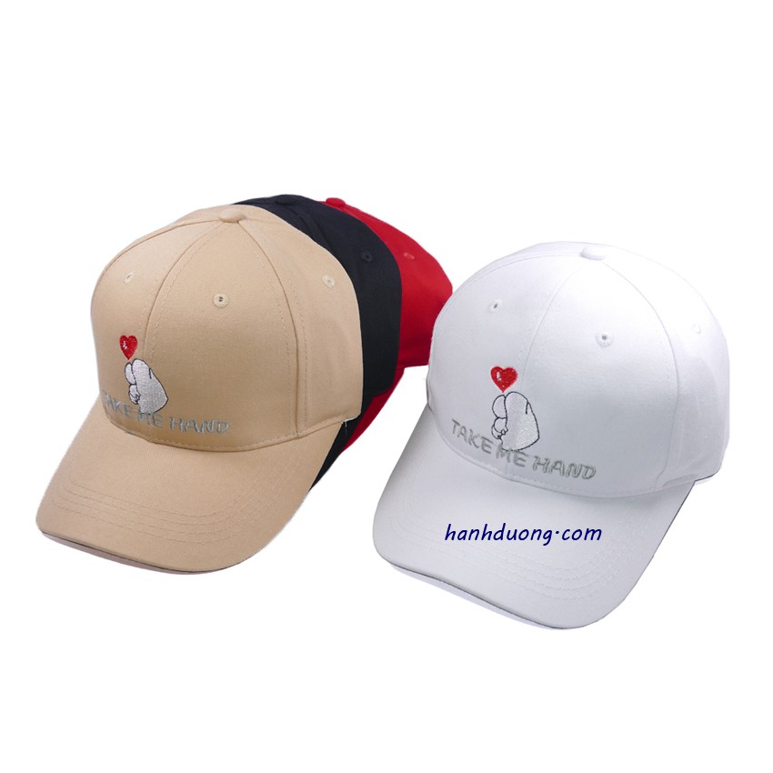 [ Nhiều màu ] Nón kết Take Me Hand Mũ lưỡi trai bắn trái tim nón mũ thời trang khóa xịn, chất liệu vải cotton thoáng mát