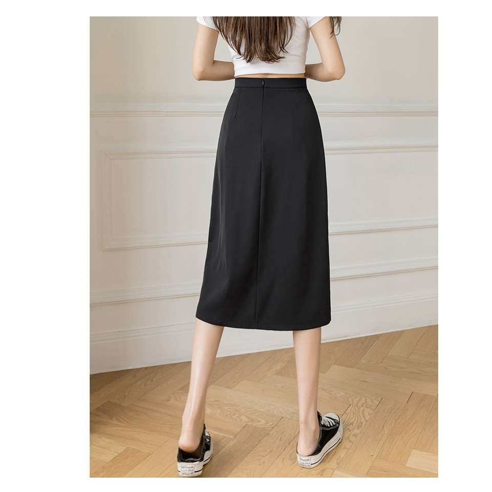 Chân Váy Chữ A Dài, Chân Váy Midi Lưng Cao Xẻ Tà Thời Trang Mùa Hè Phong Cách Hàn Quốc Trẻ Trung, Năng Động. | BigBuy360 - bigbuy360.vn