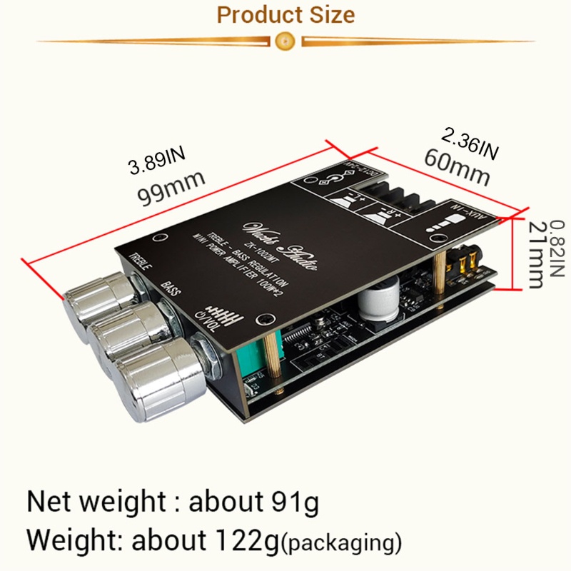 Mô Đun Khuếch Đại Âm Thanh Bluetooth 1002MT Chuyên Dụng Cho Xe Hơi / Nhà Cửa