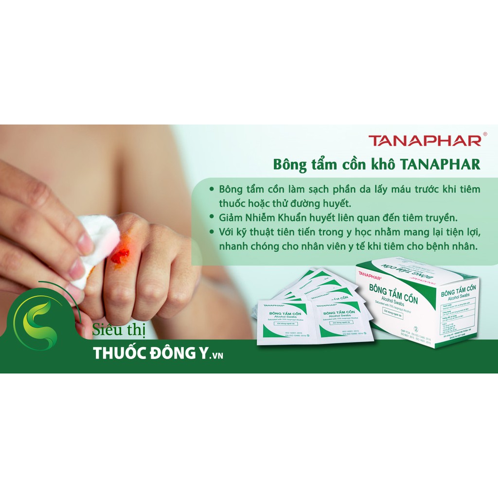 Bông tẩm cồn tiệt trùng ( Alcohol Pads ) hộp 100 miếng