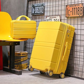 Hành lý nữ hộp đựng xe đẩy khung nhôm có mật khẩu nam nhỏ phiên bản Hàn Quốc vali 20 inch 26 da
