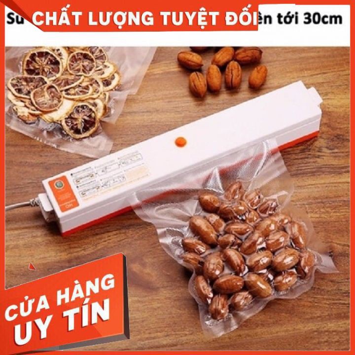 máy hút chân không, máy hút chân không thực phẩm mini kiêm hàn miệng túi