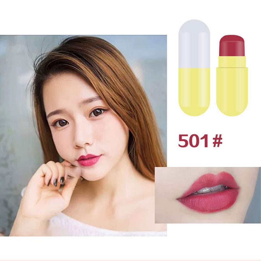 Son môi dưỡng ẩm lâu trôi hình dáng viên thuốc con nhộng dễ thương thương hiệu GUDU | BigBuy360 - bigbuy360.vn