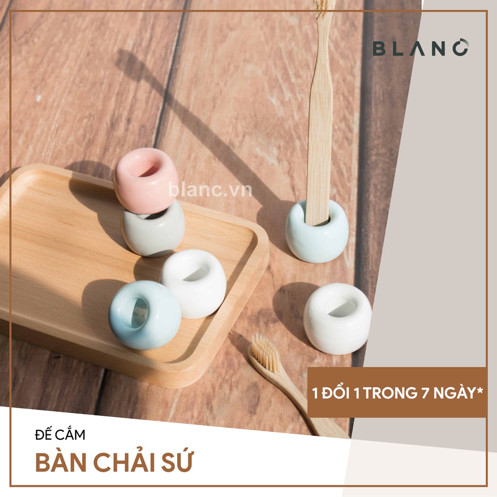 Cắm Bàn Chải Sứ Cao Cấp Xinh Xắn, Vệ Sinh Cho Phòng Tắm BLANC’