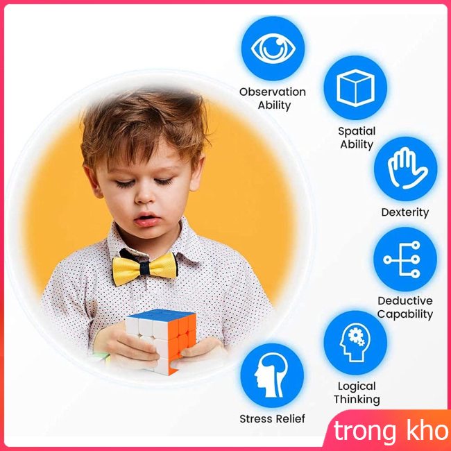 Khối rubik 3x3x3 35mm đồ chơi rèn luyện trí não cho bé
