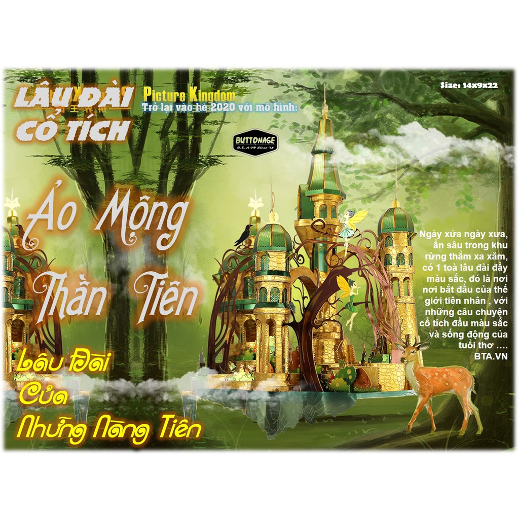 Mô Hình Lắp Ghép kim Loại 3D Lâu Đài Cổ Tích - Ảo Mộng Thần Tiên