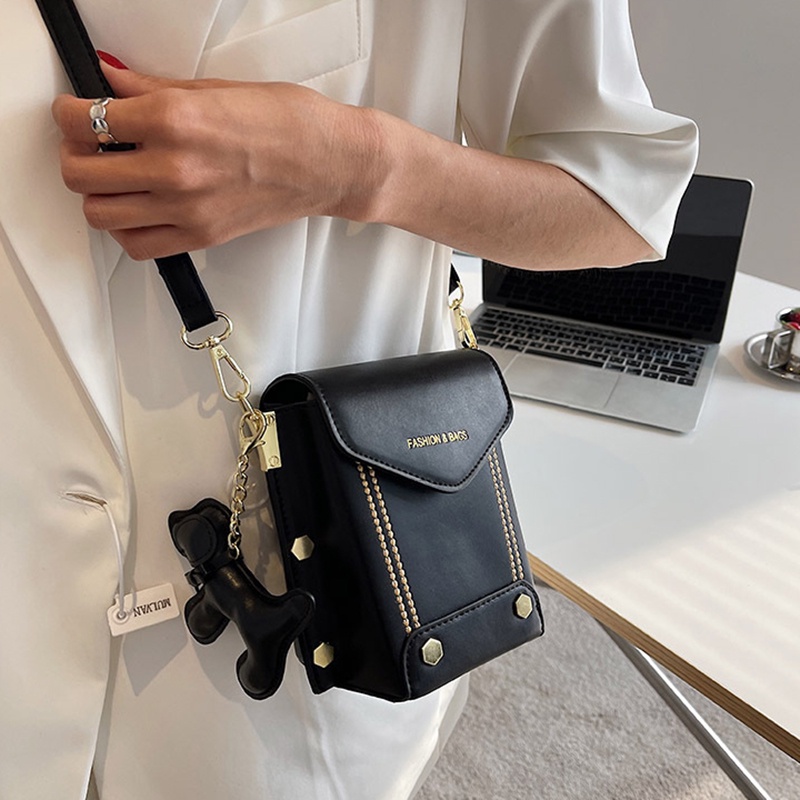 Túi Đeo Chéo Nhỏ Nhắn Màu Tương Phản Phong Cách Hàn Quốc Thời Trang Cho Nữ