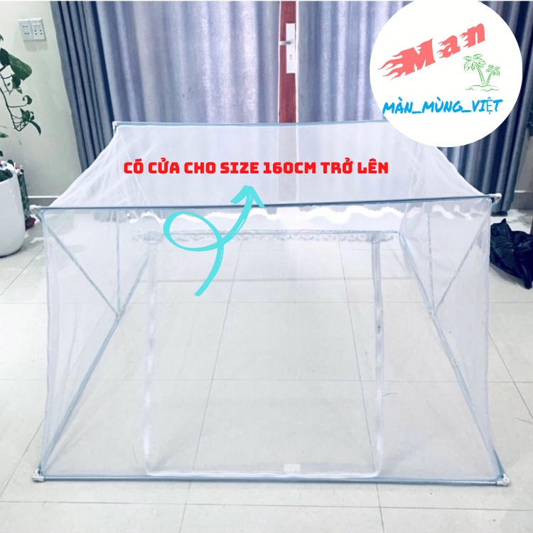 Màn chụp gấp gọn màn xếp thông minh khung inox 304 cao cấp mùng ngủ gấp gọn dễ sử dụng