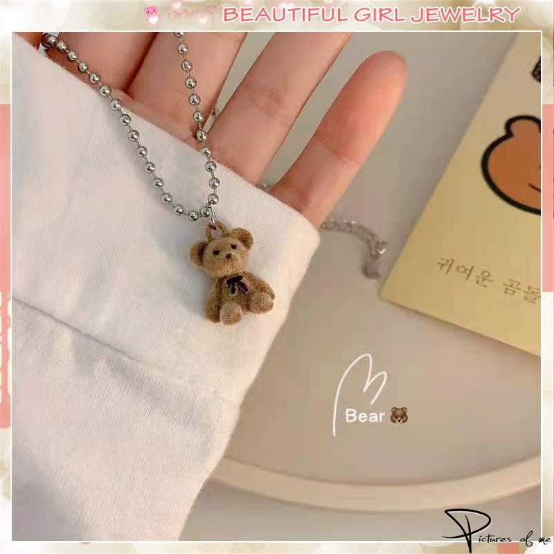 Vòng cổ mặt gấu thời trang phong cách Hàn Quốc