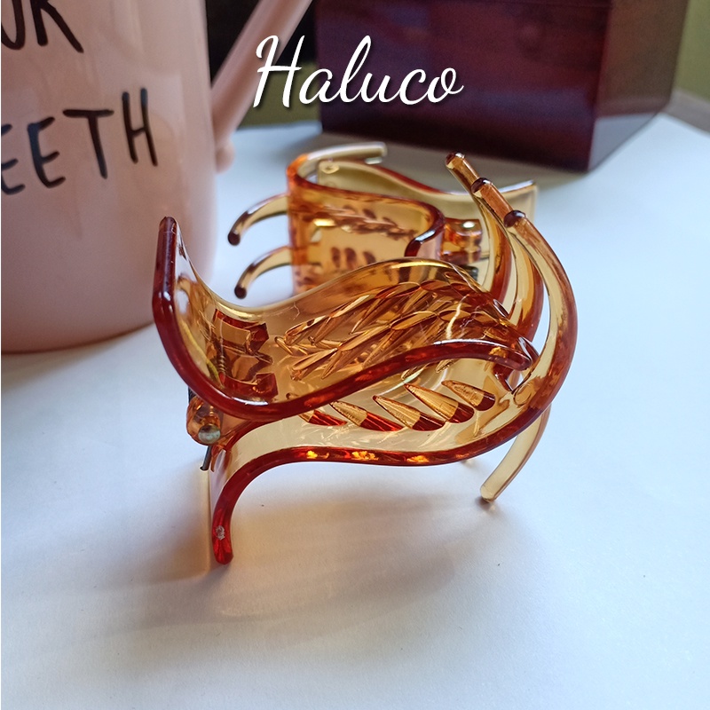 Kẹp càng cua 3 răng 5 răng nhựa dẻo tạo xoăn phong cách Hàn Quốc Haluco.accessories KT10