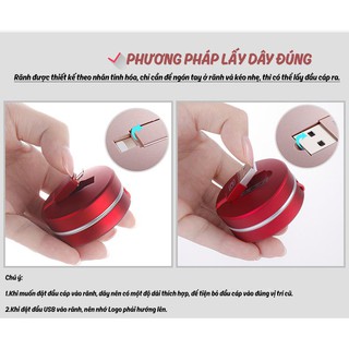 Cáp USB Type C sạc nhanh CAFELE loại cuộn rút