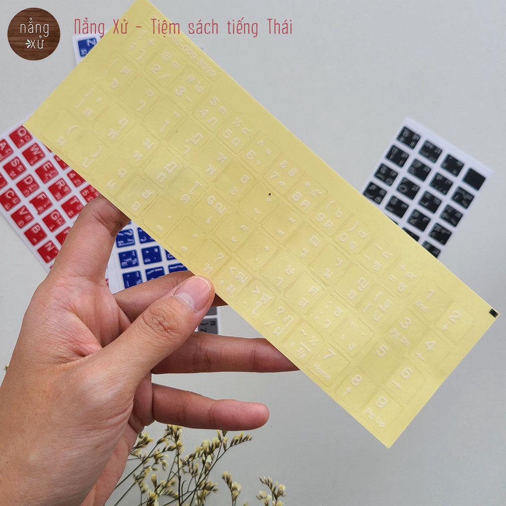 Sticker dán bàn phím tiếng Thái