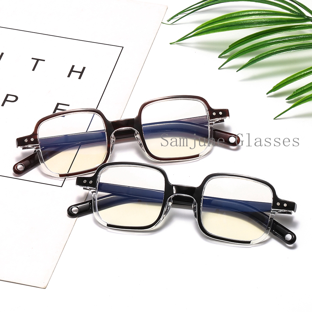 Kính mát SAMJUNE gọng vuông chống tia cực tím thời trang dành cho cả nam và nữ