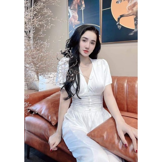 Đồ Bộ Mặc Nhà Cổ V Phối Ren Eo Lụa Cao Cấp - Đồ Ngủ, Pyjama Nữ Freesize