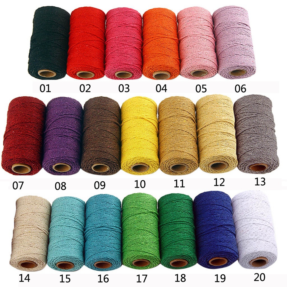 Cuộn Dây Cotton Màu Be 2mm 100M Dùng Làm Đồ Thủ Công