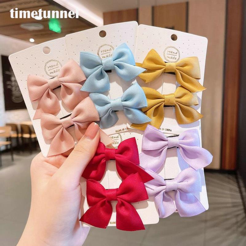 Set 2 Kẹp Tóc Nơ Dễ Thương Cho Bé Gái