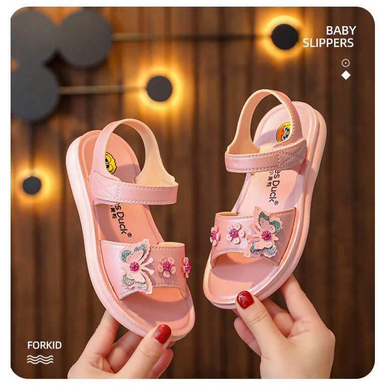 Dép sandal bé gái hình bướm hoa nhẹ mềm êm chân