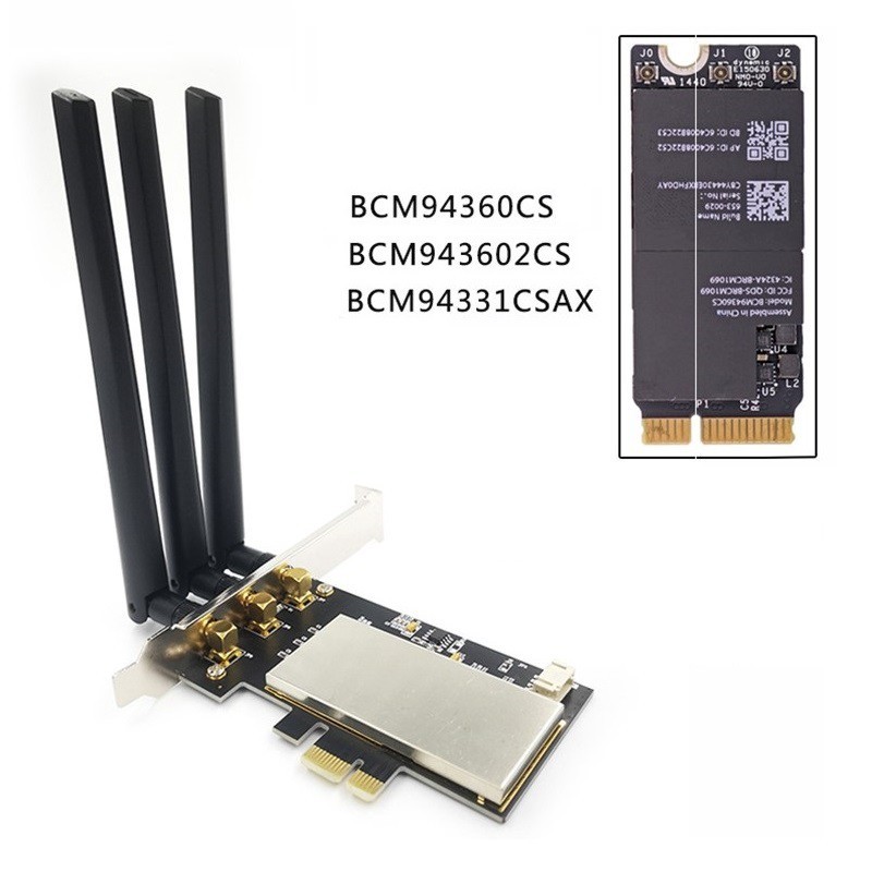 Adapter chuyển đổi WIFI Hackintosh Broadcom BCM94360CS2 (PCIe)