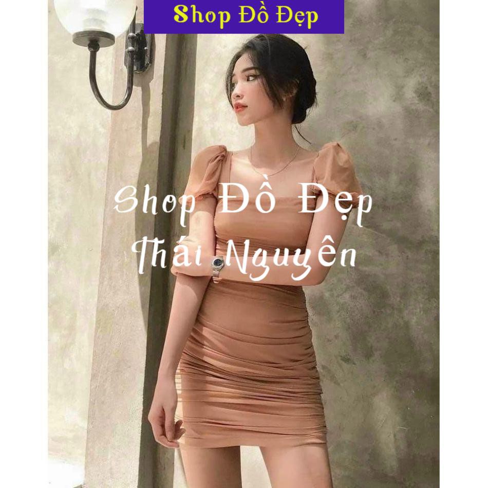 [ kèm video + ảnh thật ] Váy body cổ vuông, váy body zúm siêu sang chảnh | BigBuy360 - bigbuy360.vn