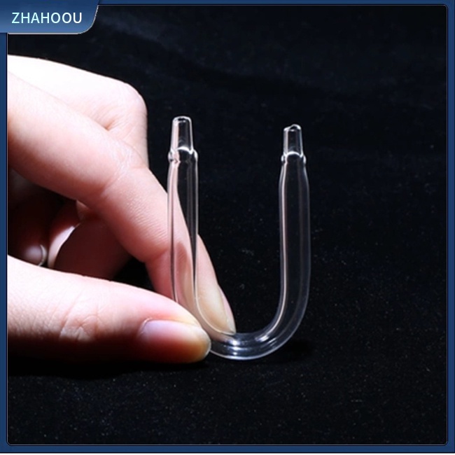 ☃Nhà☃ Đầu Nối Ống Khí Co2 Chữ U Bằng Thủy Tinh Trong Suốt Cho Bể Cá