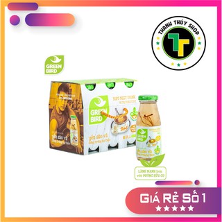 Combo 06 chai - Nước yến & đông trùng hạ thảo đóng chai hiệu Green bird ngon vi diệu loại 185ml