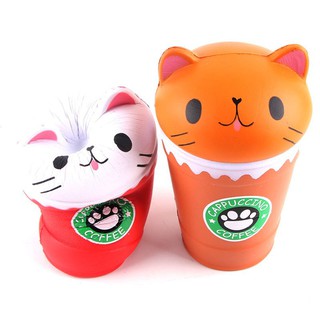 squishy cốc cà phê mèo
