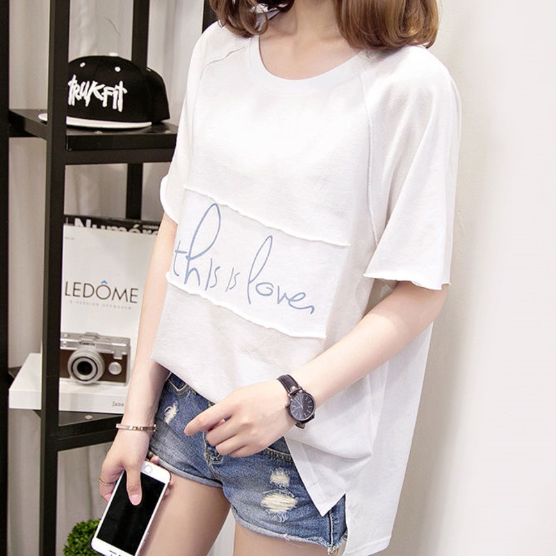 Áo Thun Tay Ngắn In Chữ Thời Trang Trẻ Trung