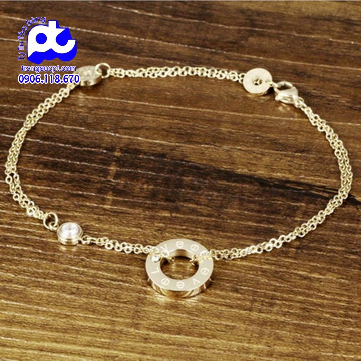 Lắc chân nữ titan cao cấp sang trọng phong cách hàn quốc cao cấp không đen - BB_LC_46