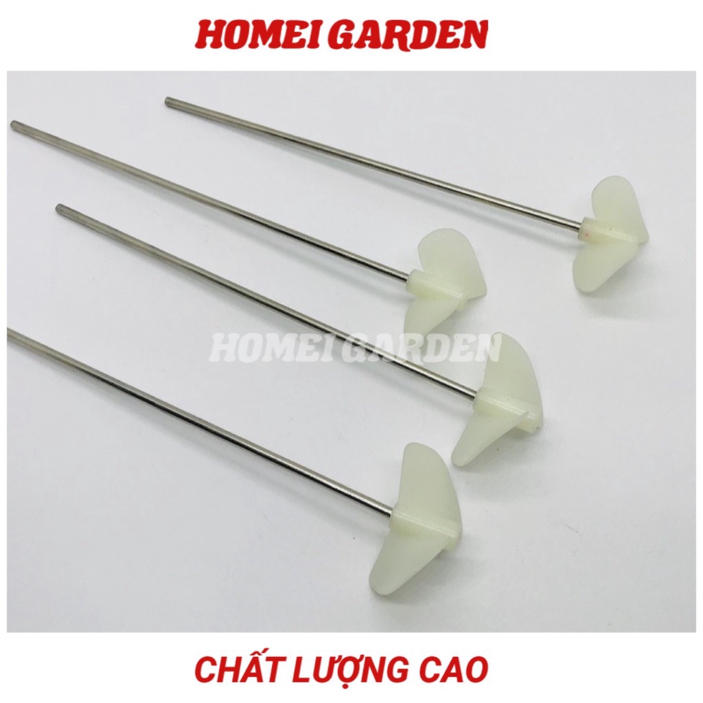 Bộ 4 chân vịt nhựa 2 cánh 26mm kèm 4 trục 2mm 4 khớp nối nhựa chế thuyền chất lương cao - D0165