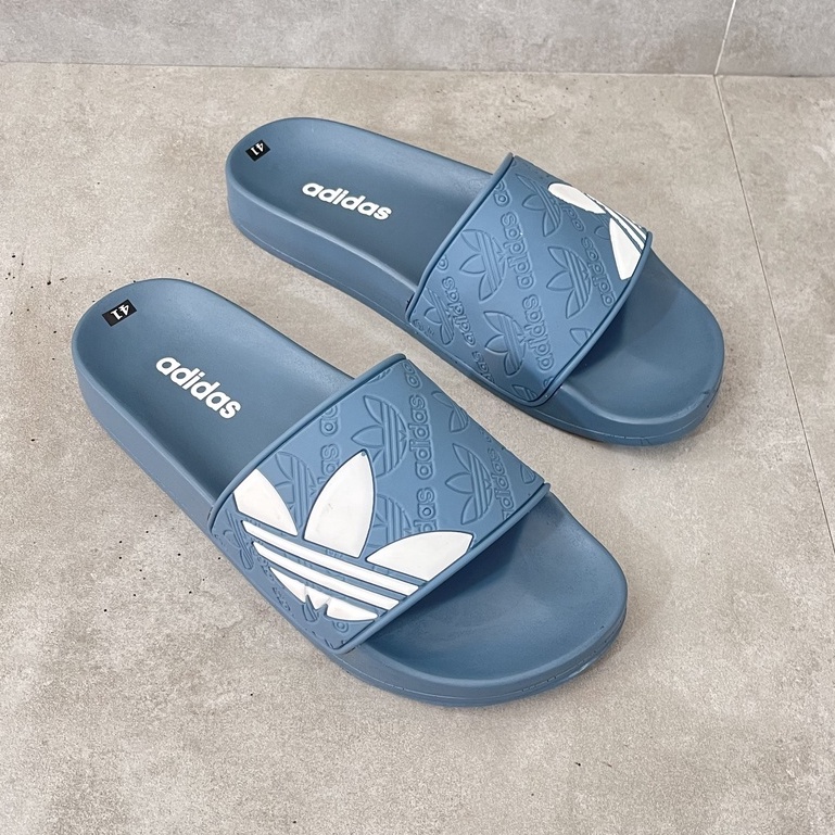 Dép nam quai ngang DAS quai cao su dập in logo. dép lê unisex đế đúc chống nước Full Box - Lux Store